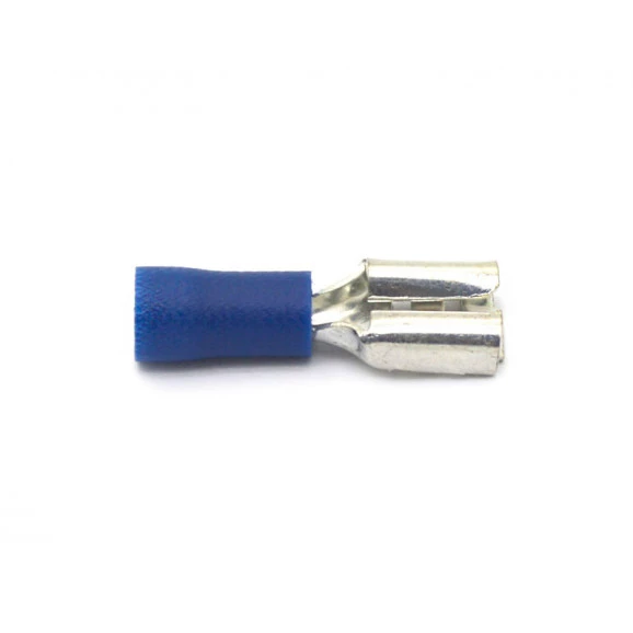 Terminal Faston Fêmea Isolado 16-14 AWG 1,1 á 2,5mm Azul - FE1614-1C - Eletro Service