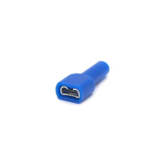 Terminal Faston Fêmea Totalmente Isolado em Nylon 16-14 AWG 1.1 á 2.5mm² Azul - FE1614-3- Eletro Service