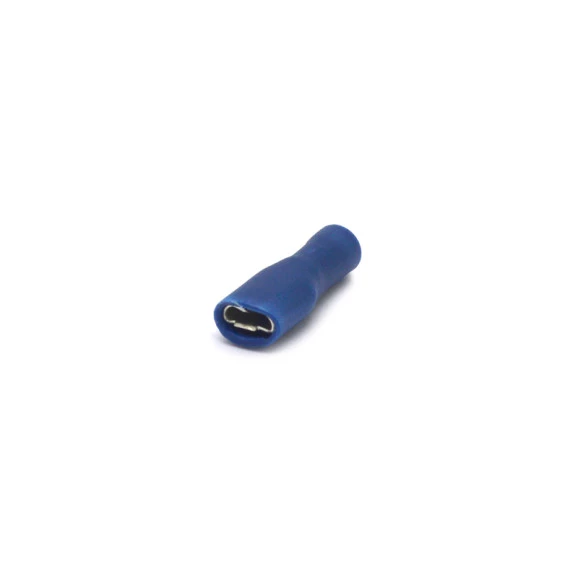 Terminal Faston Fêmea Totalmente Isolado em PVC 16-14 AWG 1.1 á 2.5mm² Azul - FE1614-41TI - Eletro Service