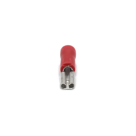 Terminal Faston Fêmea Isolado 22-16 AWG 0.25 a 1.5mm Vermelho - FE2216-41 - Eletro Service