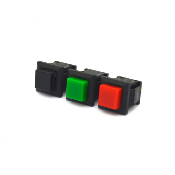 Chave Push-Button sem Trava Desliga/(Liga) Normalmente Aberto - PBS-15B - Vermelho - Jietong