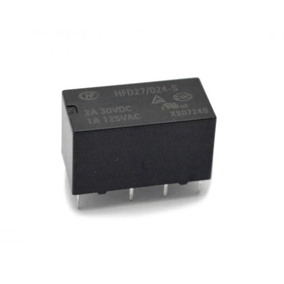 Relé para uso geral 24Vdc 2A DPDT 2 contatos reversíveis HFD27/024-S