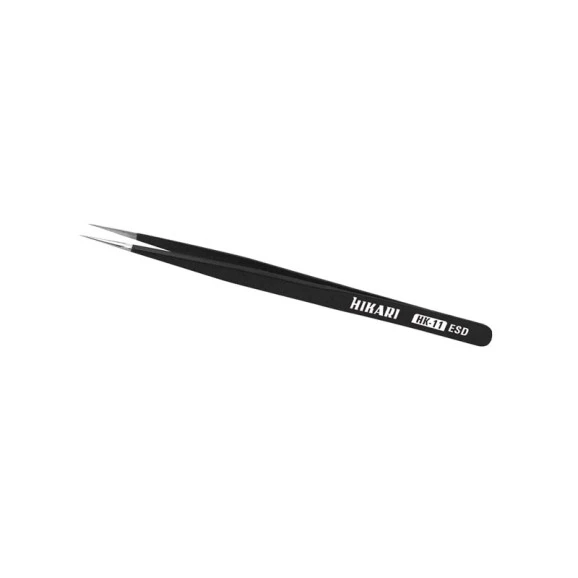 Pinça de Ponta Reta de Aço Inox Antiestática 140mm HK-11 ESD - Hikari