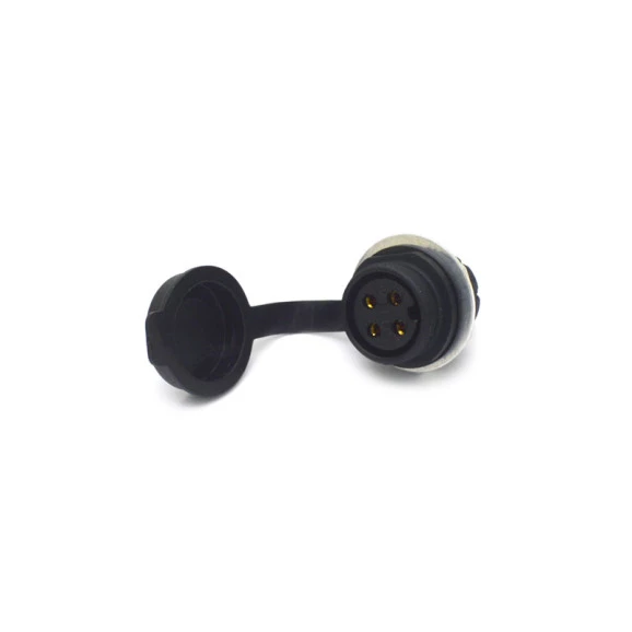 Conector Fêmea para Painel com Base Redonda 4 Vias - JA/P4IP - Melro