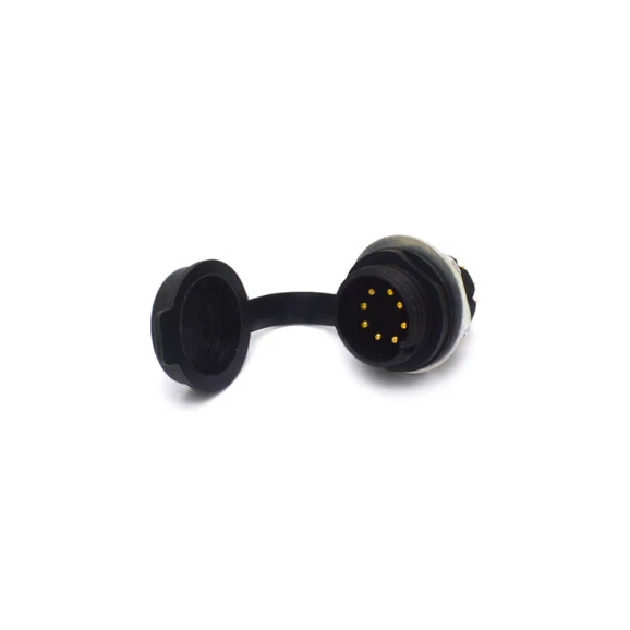 Conector Macho para Painel com Base Redonda 8 Vias - JA/PM8P - Melro