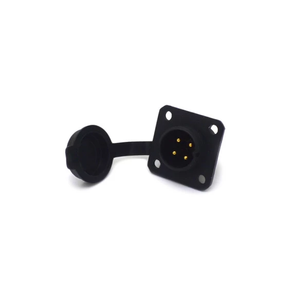 Conector Macho para Painel com Base Quadrada 4 Vias - JAB/P4P - Melro