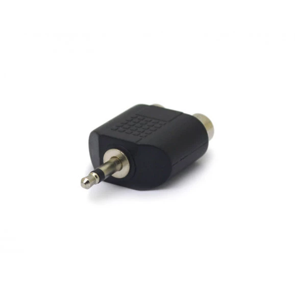 Adaptador Plug P2 Mono 3,5mm para Jack RCA Duplo Estéreo - JD-W8012 - Jinda