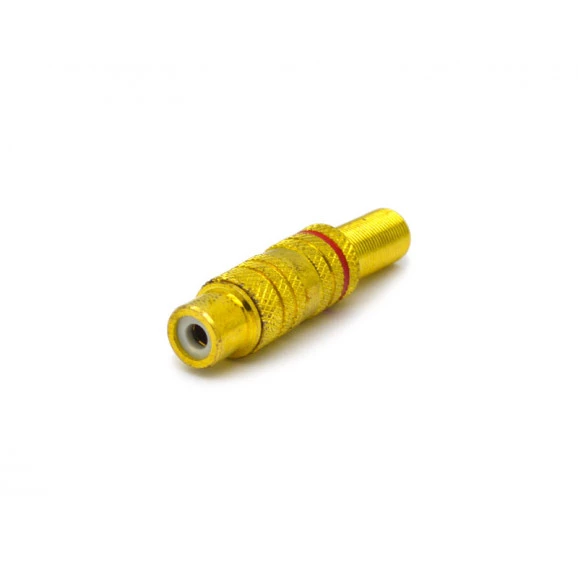 Plug Jack Rca Dourado (Vermelho) JL17019GR - JIALI