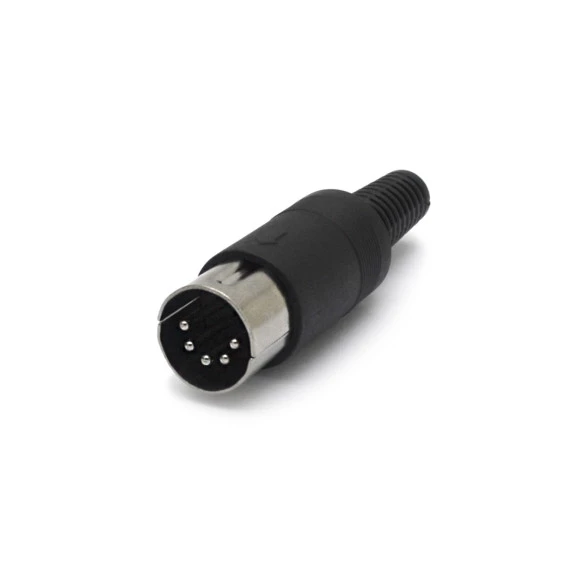 Conector Din JL21320/5P 5 Pinos 180° com Rabicho  - Jiali