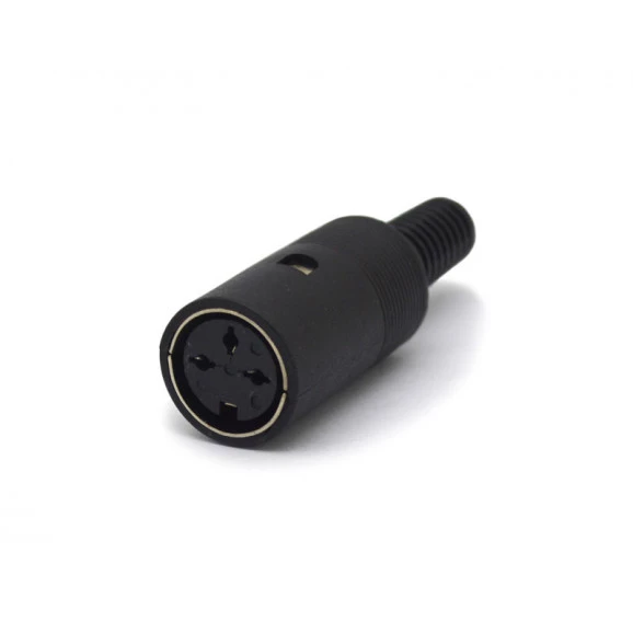 Conector Din JL21321/3P 3 Pinos Com Rabicho  - Jiali