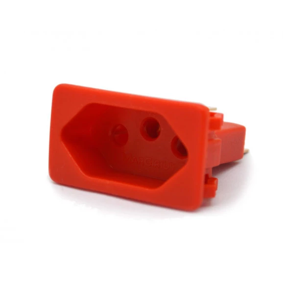 Tomada sem Rabicho Vermelha 20A/250V - TPA2-3 E3E - Margirius 