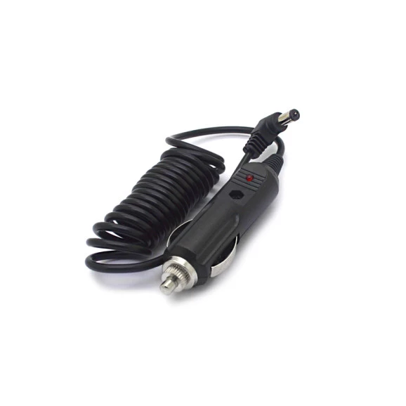 Plug Acendedor Automotivo com Cabo de 1,5m e Plug DC 90° 5.5x2.1mm - JL32019A