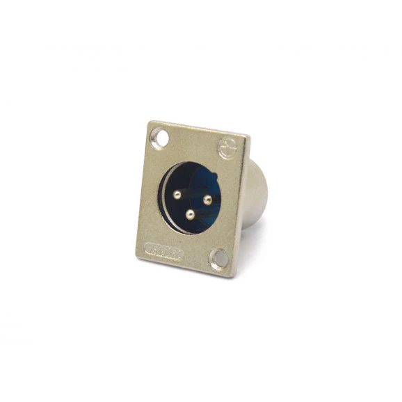 Conector XLR Macho 3 Pinos para Painel JL33040A - Jiali