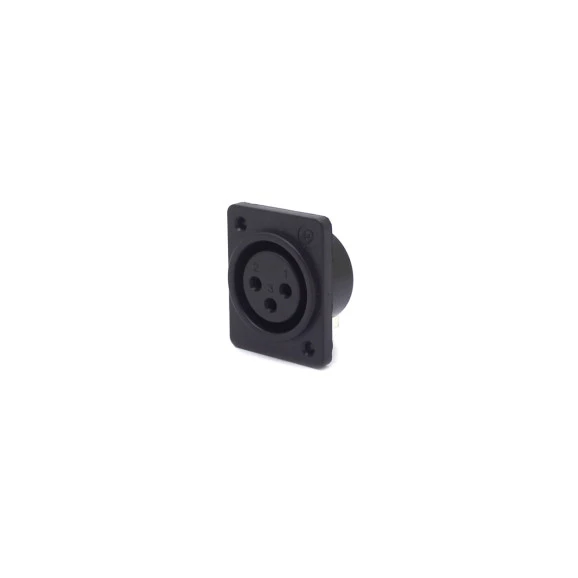 Conector XLR 3 Vias Fêmea para Painel PCI e Solda Fio - JL33045