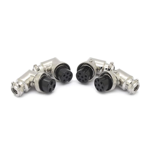 Conector Mike 90º Fêmea M16 JL33056 - 2 a 8 Vias - Jiali