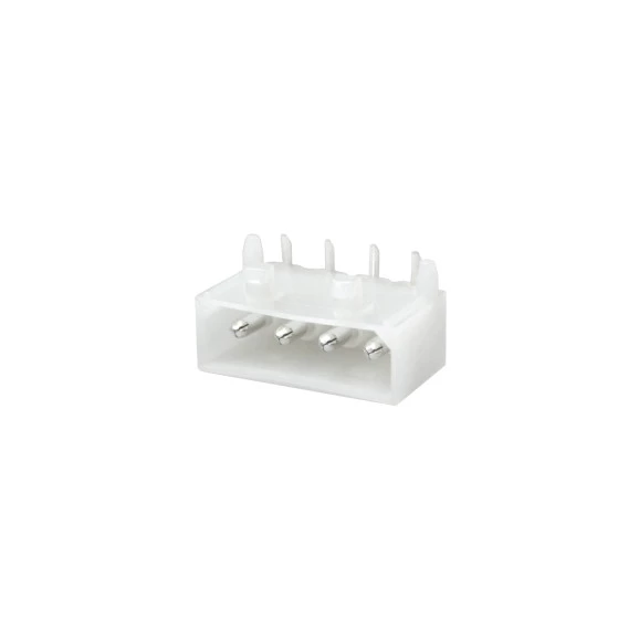 Conector Macho JS-1114-04WR 90° 5,08mm MATE-N-LOK Solda em Placa - 4 Vias