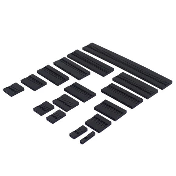 Alojamento Fêmea JS-1108 Modu Simples Passo de 2.54mm - 1 a 40 Vias