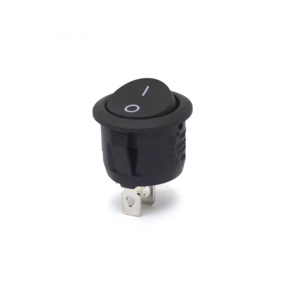 Chave Gangorra / Tecla com 2 Terminais 6A/250Vac Preta - KCD1-106-101