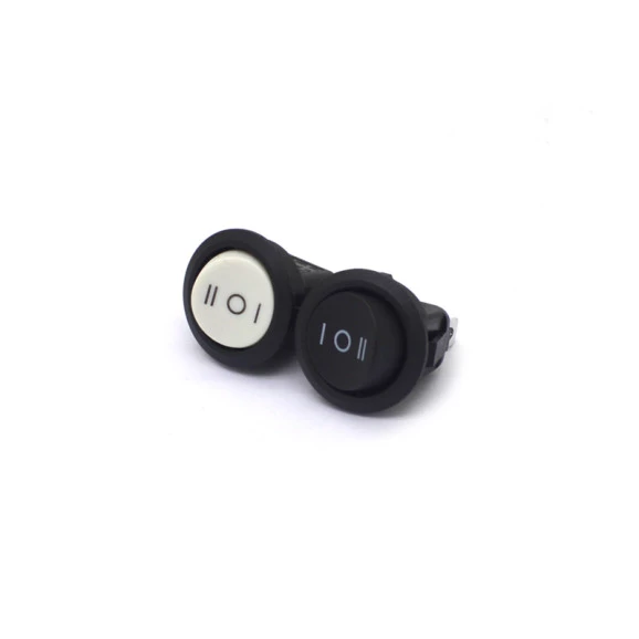 Chave Gangorra / Tecla com 3 Terminais Liga/Desliga/Liga 6A/250V - Branco ou Preto - KCD1-106-10381