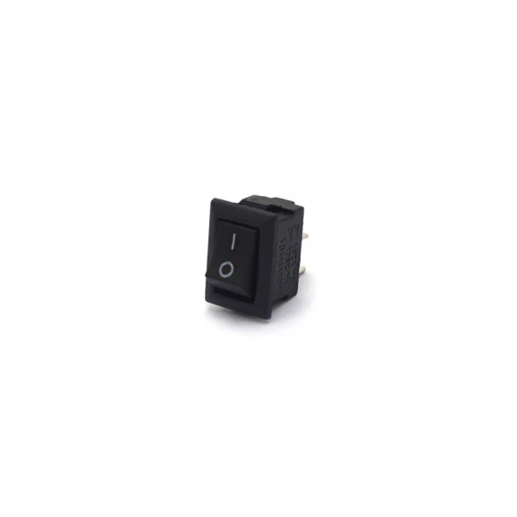 Mini Chave Gangorra / Tecla com 2 Terminais 3A/250Vac Liga/Desliga - Preto - KCD11-101