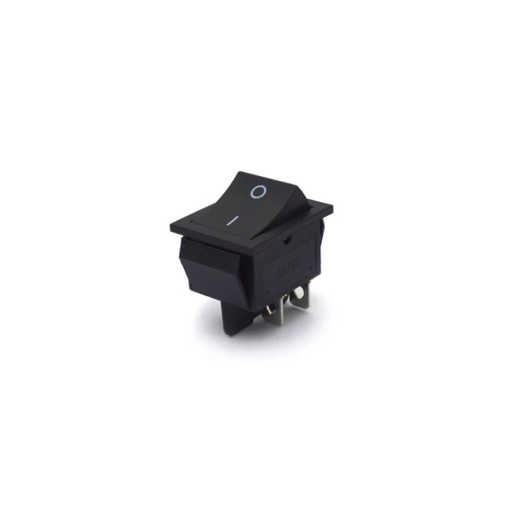 Chave Gangorra / Tecla Plástica Bipolar KCD4-201 16A/250V Liga/Desliga - Preto
