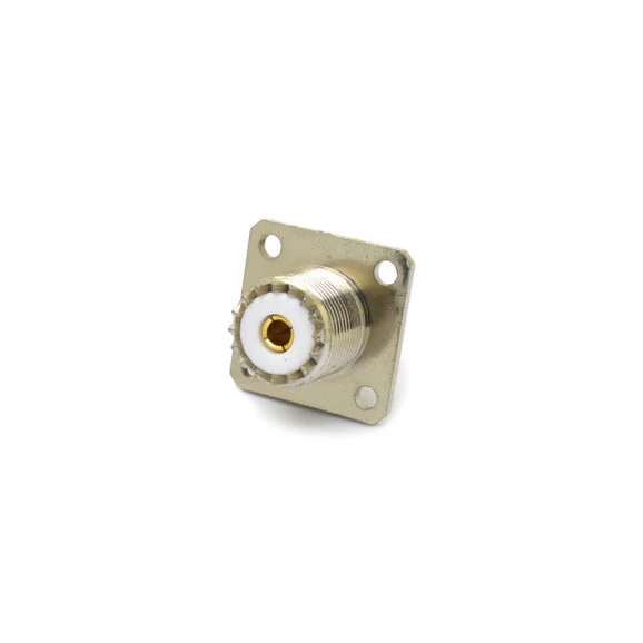 Conector UHF Fêmea Reto Painel Base Quadrada 25,40mm - KF-1 - Gav 93 - KLC