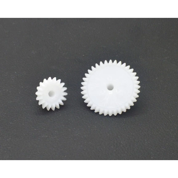 Kit com 2 Engrenagens com Pinhões 18 e 36 Dentes com Furo de 4mm - Embalagem com 2 unidades