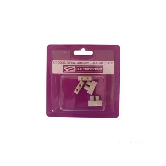 Kit Conectores para Som / Alarme / Leds - Roxo - Eletrofitas