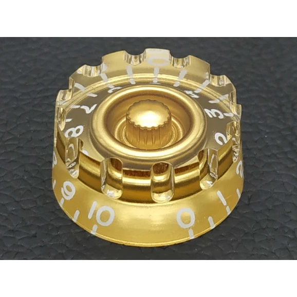 Knob Les Paul Plástico Dourado para Eixo Estriado