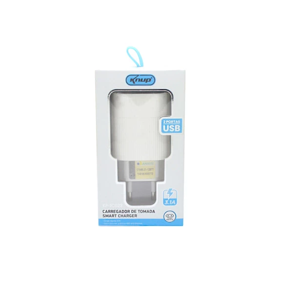 Carregador de Celular com 2 Portas USB - KP-IC022