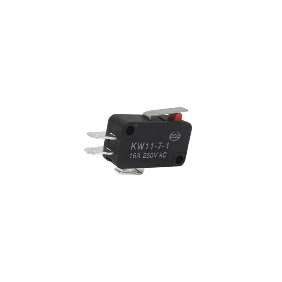 Chave Micro Switch com 3 Terminais e Haste de 14mm 16A/250Vac Preto - KW11-7-2