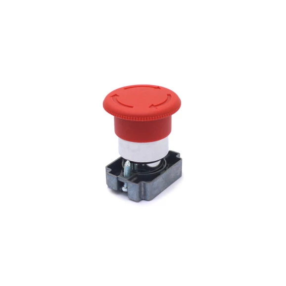 Botão de Emergência Metálico Tipo Cogumelo 40mm - Gira-Destrava -  LAY5-BS54