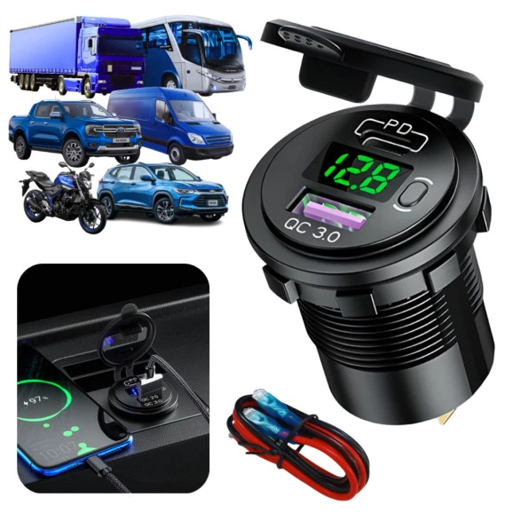 Carregador de carro USB - LE-6824