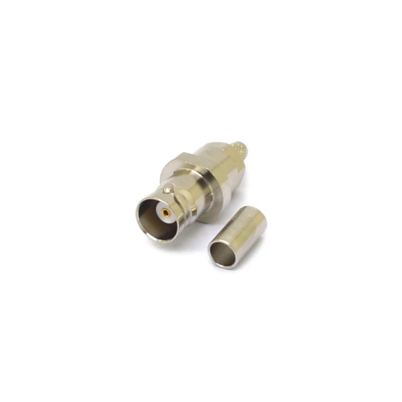 Conector BNC 50 Ohms Fêmea Reto Cabo Crimpagem RGC-58 - LF-66 - Gav 66 - KLC