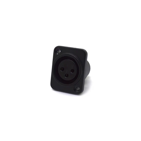 Conector XLR 180° Fêmea 3 Vias Solda Fio - LS-1027