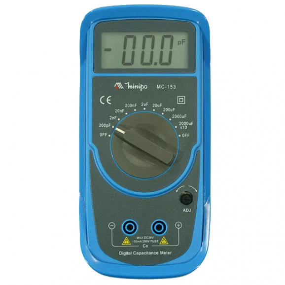 Capacímetro Digital MC-153 - Display de 3½ dígitos - Minipa