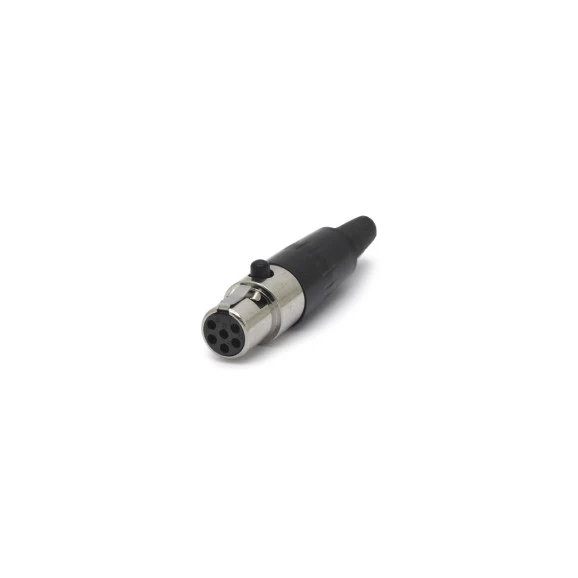 Conector Mini XLR Fêmea Solda Fio Para Cabo 6 Vias - WTN-11-1327/6P