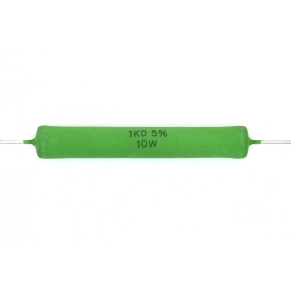 Resistor de Fio 10 Watts AC10 5% de tolerância - 0.22 Ω à 27K Ω