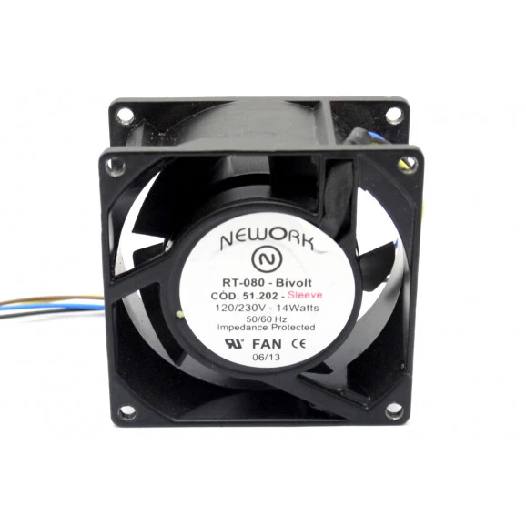 Microventilador Cooler RT-080 Bivolt 120/230VDC 14 Watts (80x80x38mm) Bucha - 51.202 - Nework