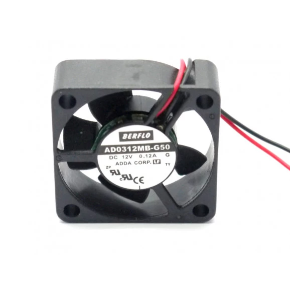 Microventilador AD0312MB-G50 12VDC 30x30x10mm Rolamento - Berflo