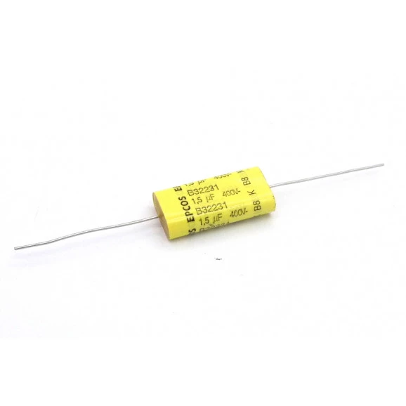 Capacitor de Polipropileno Axial 1.5uF/400V - Série B32231 - Epcos