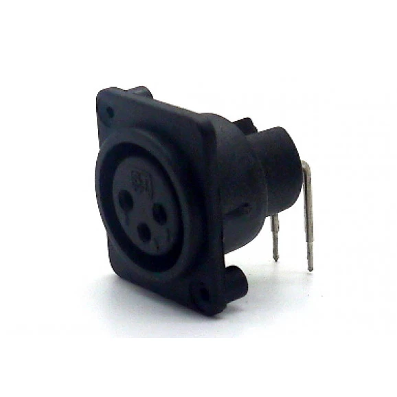 Conector XLR 90° Fêmea PCI para painel 907999010 - STcom