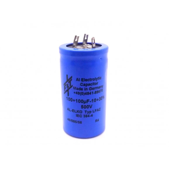 Capacitor Eletrolítico Radial 100uf+100uf/500V - F&T 