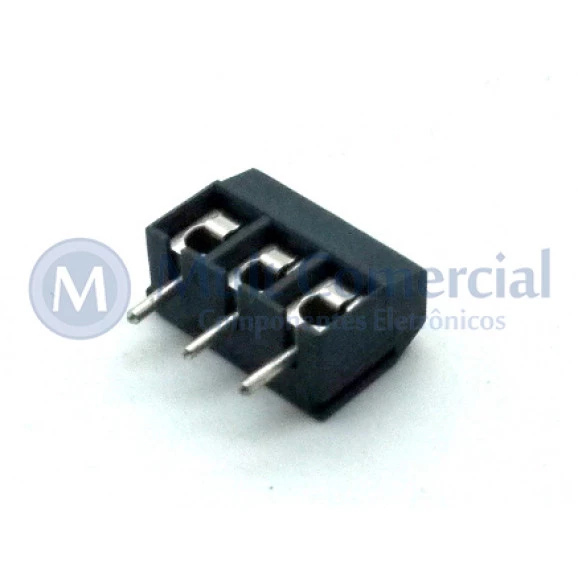 Conector  Multipolar AKZ500-03DS Macho Vertical de 3 vias - Passo 5.08mm - Phoenix Mecano