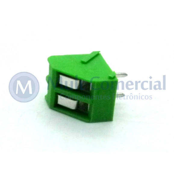 Conector Verde Multipolar AKZ300-02 Macho de 2 vias - Passo 5.08mm - Phoenix Mecano