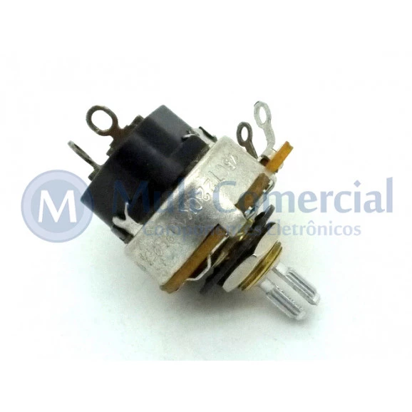 Potenciômetro Push-pull 24mm Log 10K Ω Eixo Estriado - CTS