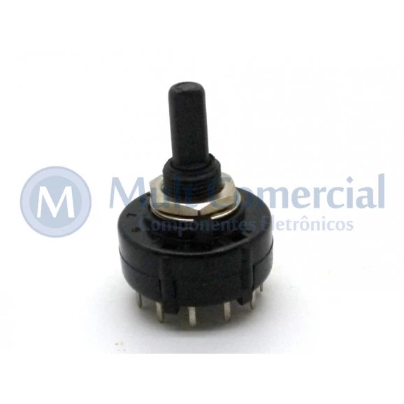 Chave de Onda 3 pólos 12 Posições RTS-01-304-12.7RP  - Jietong 