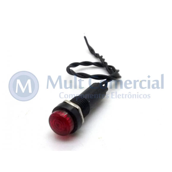 Olho de Boi com Rabicho 110V - Vermelho
