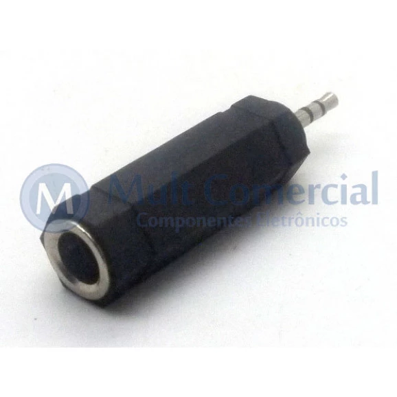 Plug adaptador J10 Estéreo Fêmea para P1 Estéreo Macho - JL16010