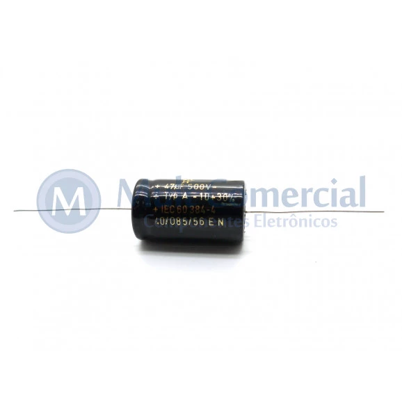 Capacitor Eletrolítico Axial 47uf/500V - F&T 